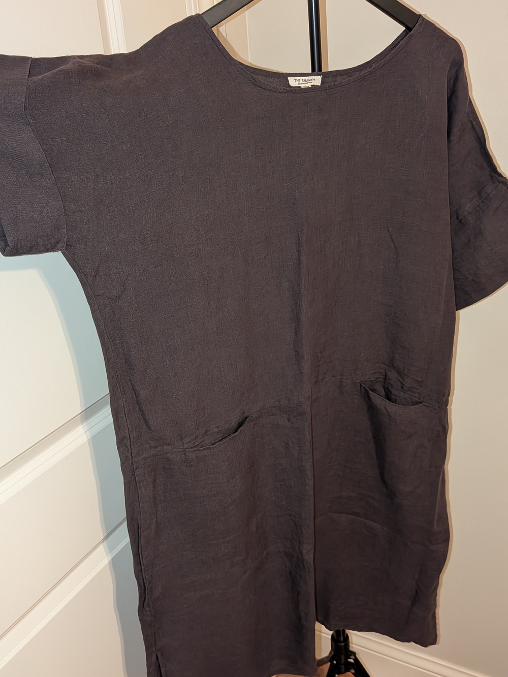 Linen Dress By The Shanty Corporation In Charcoal